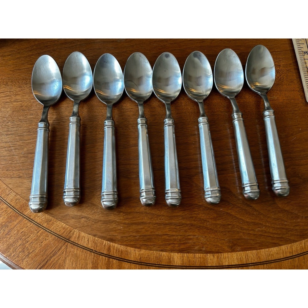 Joseph Abboud Traditions Stainless Flatware 8" Spoon Tablespoon Size Lot Of 8